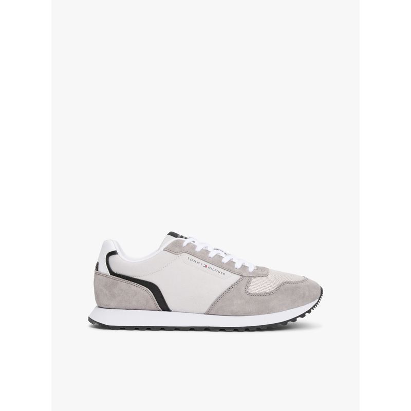 TOMMY HILFIGER - Tenis gris con logo Tommy Hilfiger