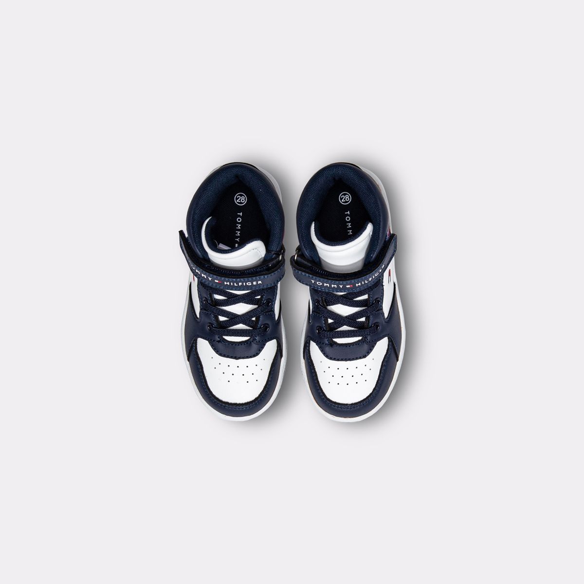 TOMMY HILFIGER - Tenis blanco de corte alto con cordones Tommy Hilfiger