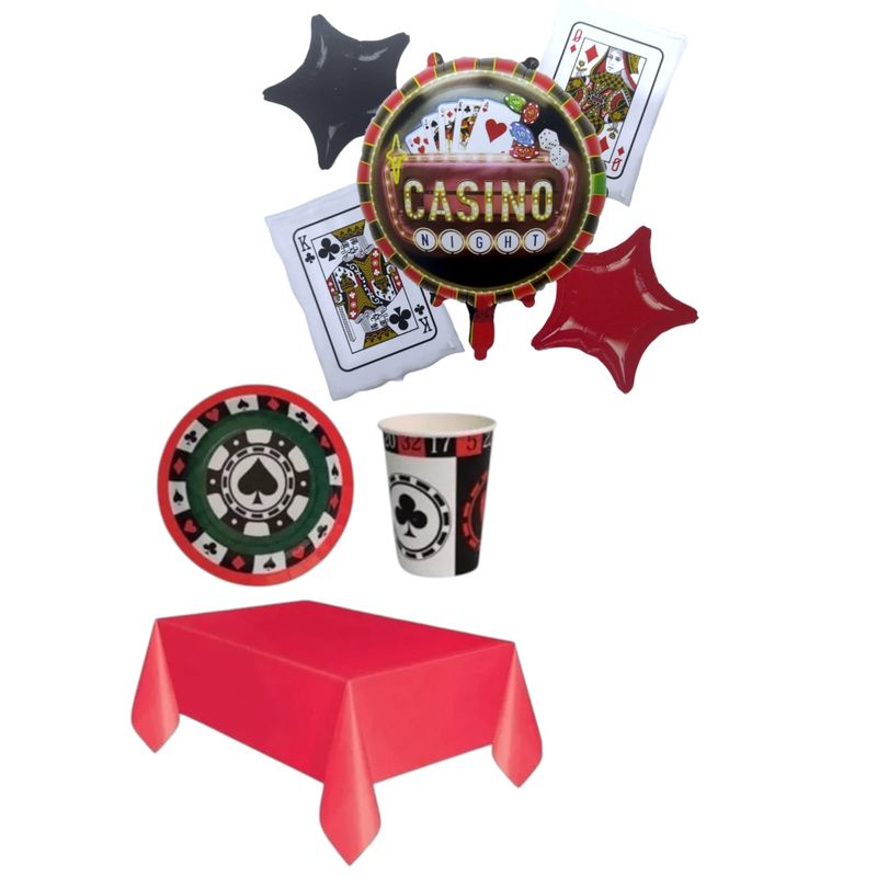 GENERICO - Kit Decoración De Juego Casino