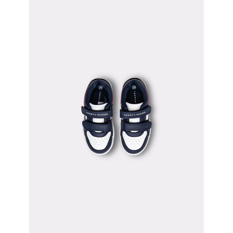 TOMMY HILFIGER - Tenis blanco con velcro Tommy Hilfiger