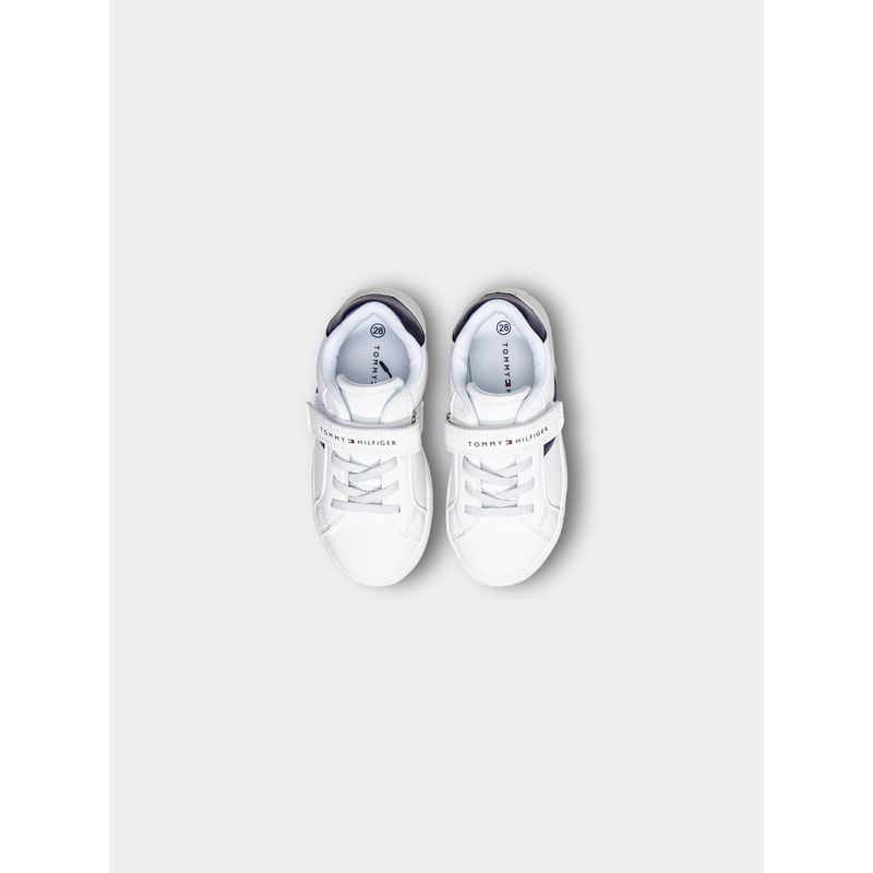 TOMMY HILFIGER - Tenis blanco Tommy Hilfiger con velcro Tommy Hilfiger