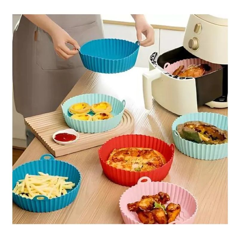GENERICO - Moldes En Silicona X6 Unds Para Air Fryer Freidora De Aire