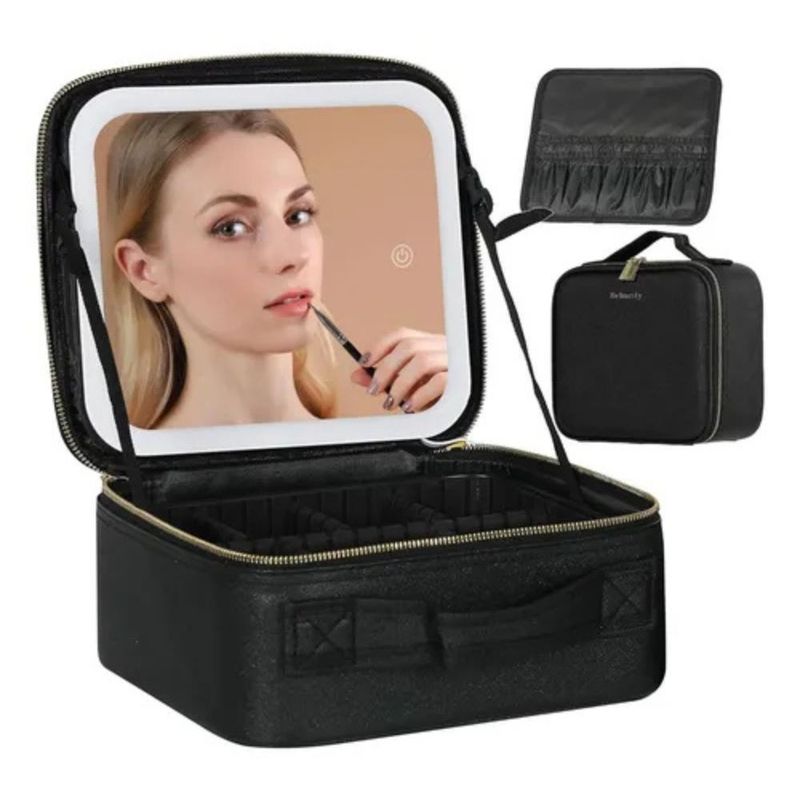 GENERICO - Estuche De Maquillaje Con Espejo Iluminado Led