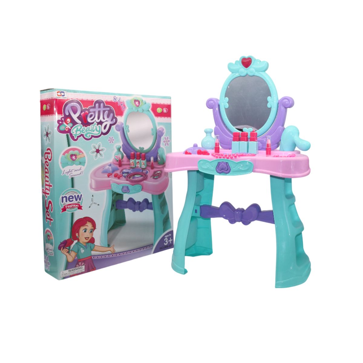 JUGUETELANDIA - Tocador Pretty Beauty Pilas Caja