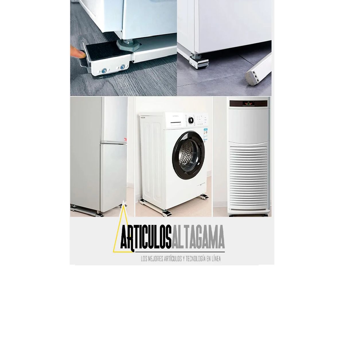 SKY - Base Soporte Para Lavadoras Neveras Muebles Ruedas Ajustable