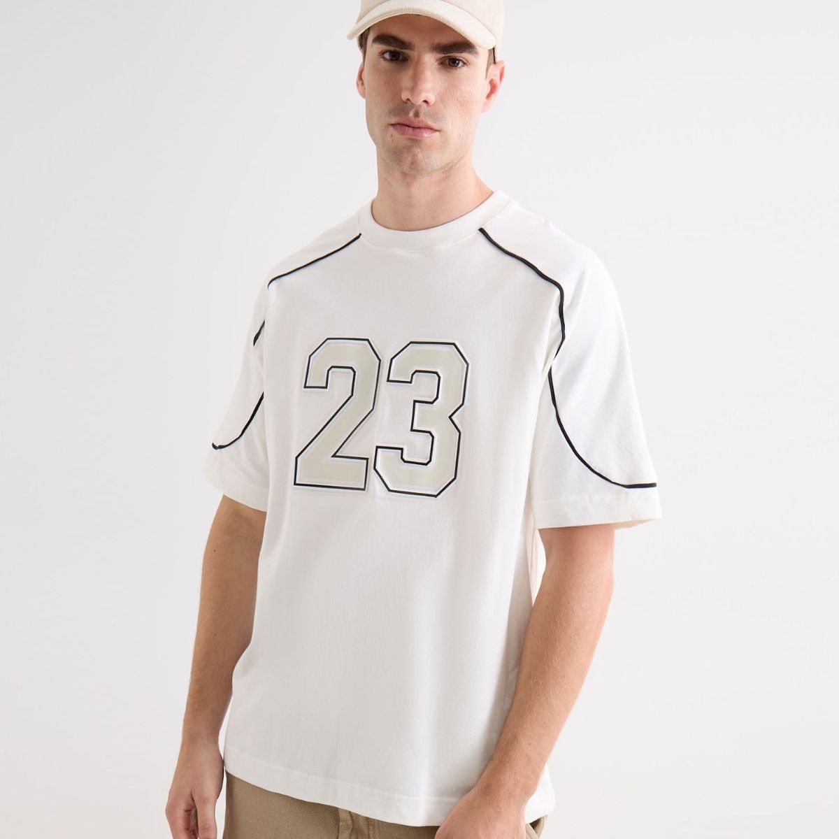 SEVEN SEVEN - Camiseta Oversize Con Embossed  Para Hombre Blanco Seven Seven
