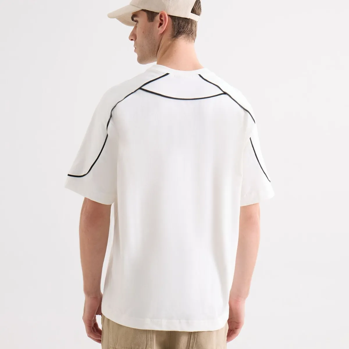 SEVEN SEVEN - Camiseta Oversize Con Embossed  Para Hombre Blanco Seven Seven