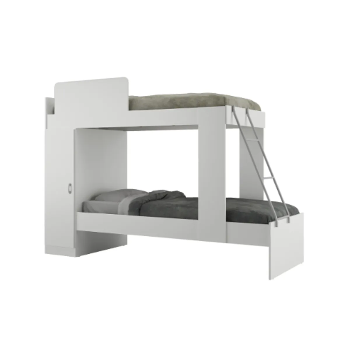 GENERICO - Camarote Litera Blanca con Closet incluido Multifuncional Sin colchones
