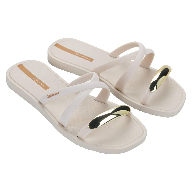 IPANEMA - SANDALIAS MUJER BEIGE IPANEMA METAL CHIC SLIDE 27380-BQ416