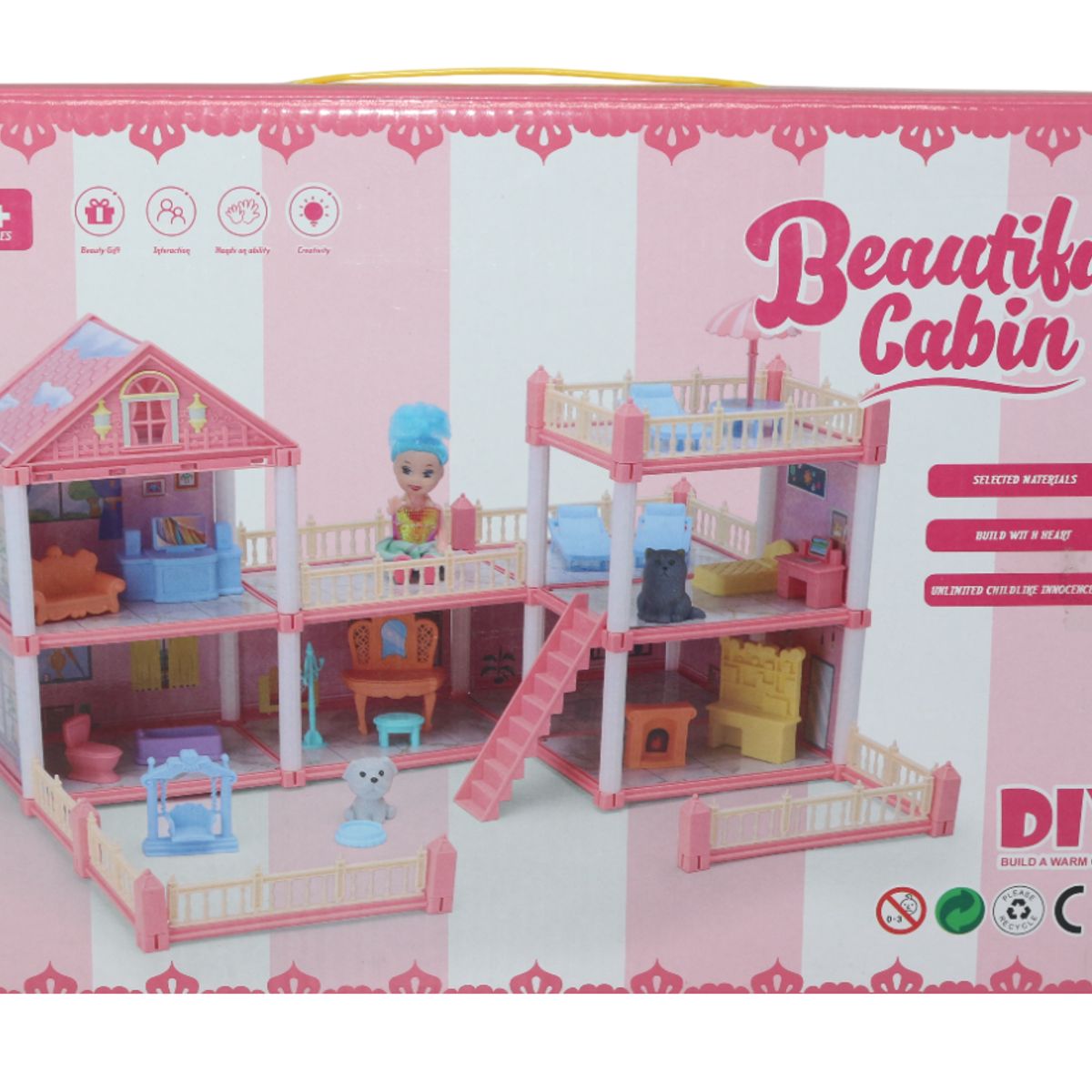 JUGUETELANDIA - Villa Beautiful Caja Casa para Muñecas