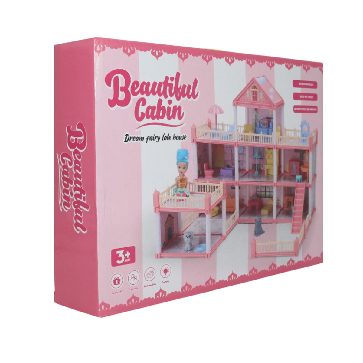 JUGUETELANDIA - Villa Beautiful Caja Casa para Muñecas