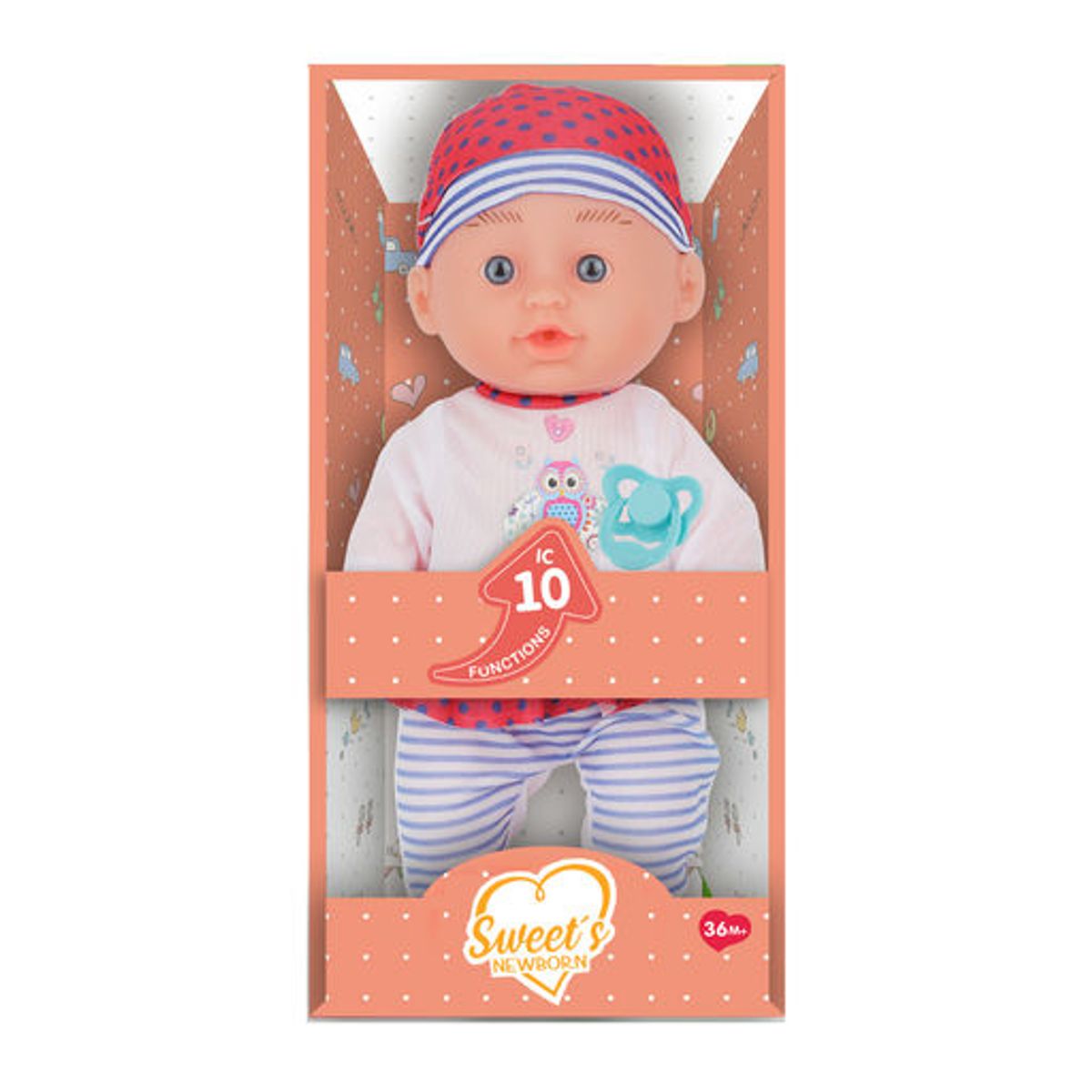 OX TOYS - MUÑECA BEBE DE 12 CON CHUPETE SN25278