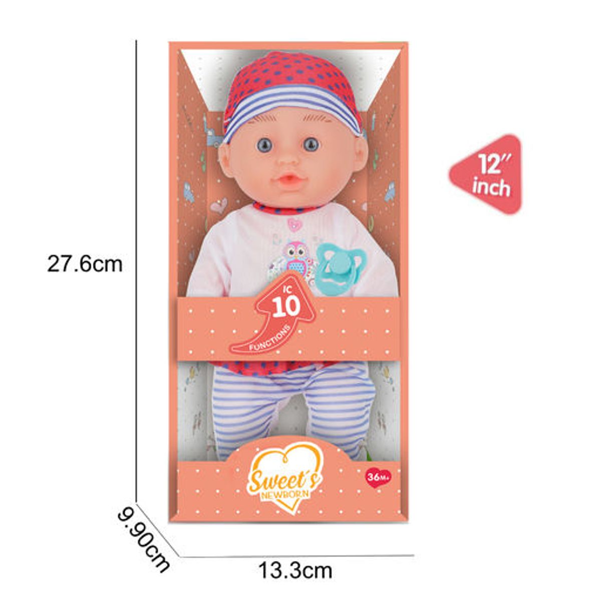 OX TOYS - MUÑECA BEBE DE 12 CON CHUPETE SN25278
