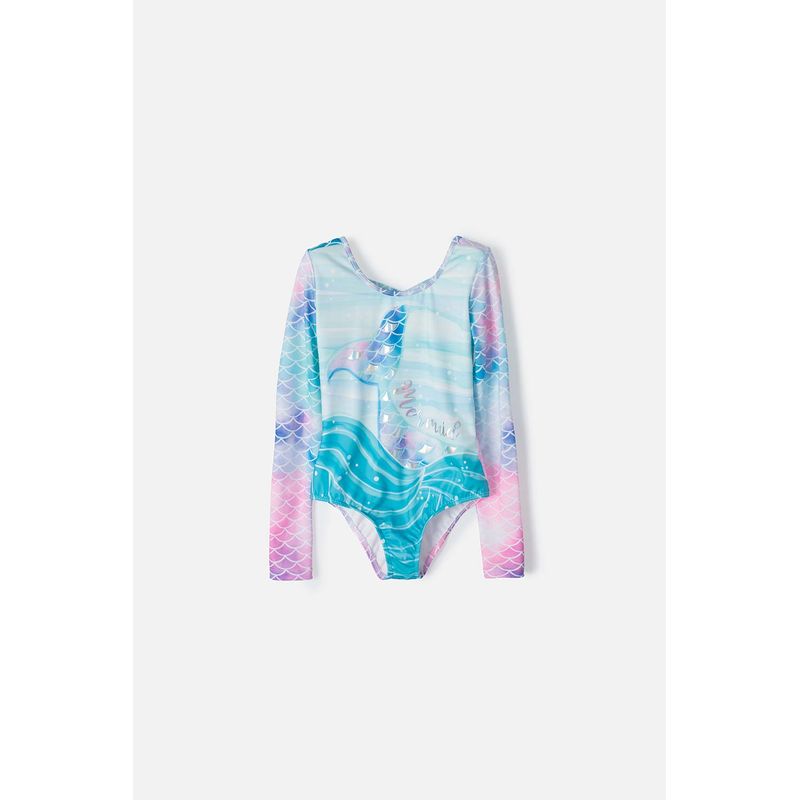 MIC - Vestido de baño Mic manga larga multicolor para niña