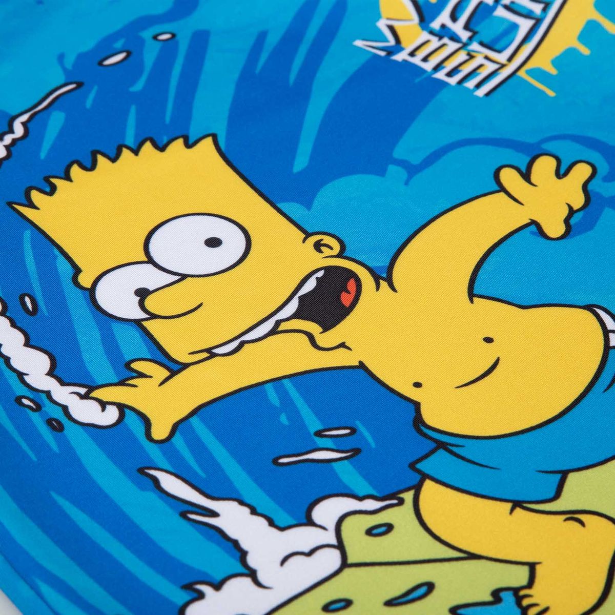 DISNEY - Camiseta de baño Simpsons manga larga amarillo y azul para niño