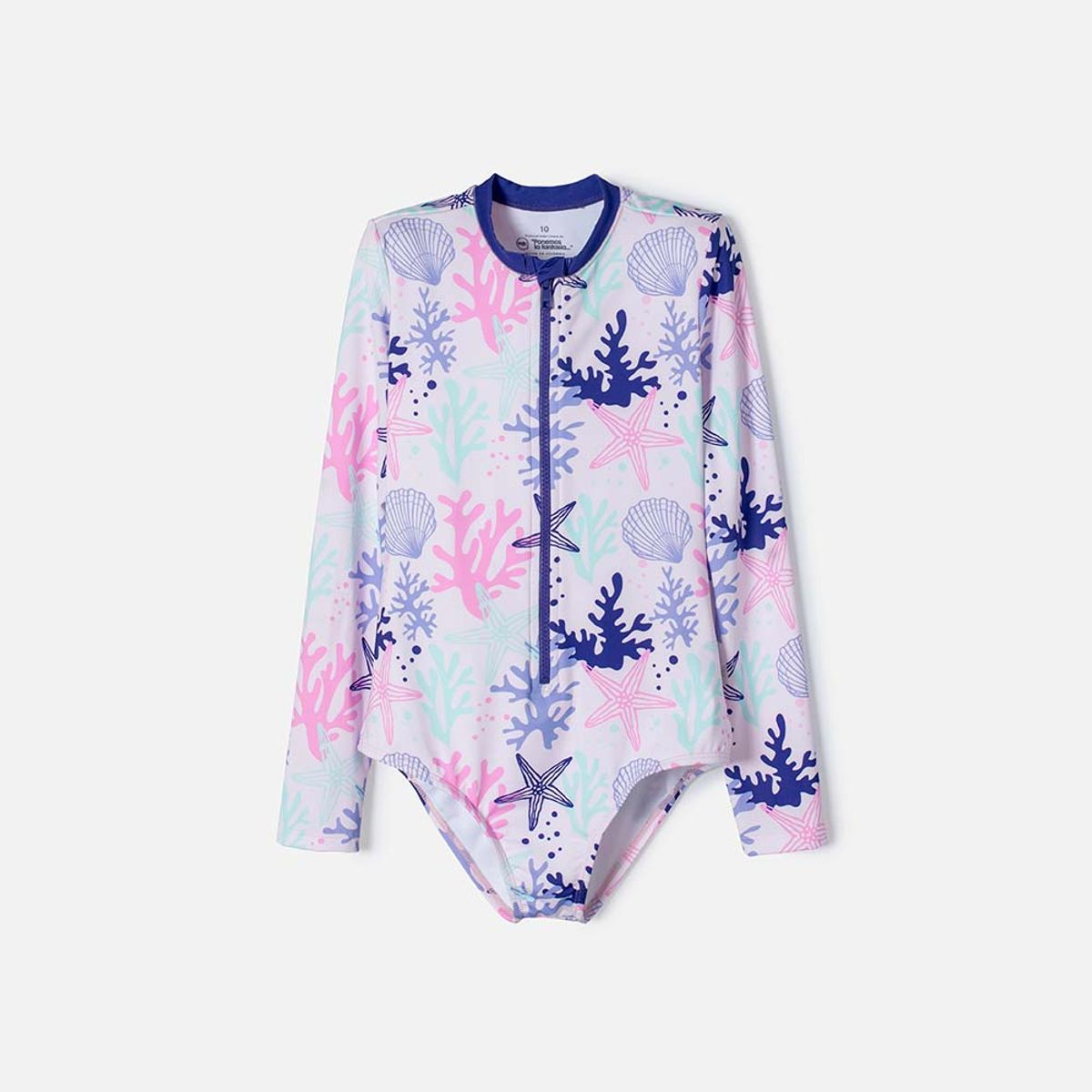 MIC - Vestido de baño Mic manga larga morado para niña