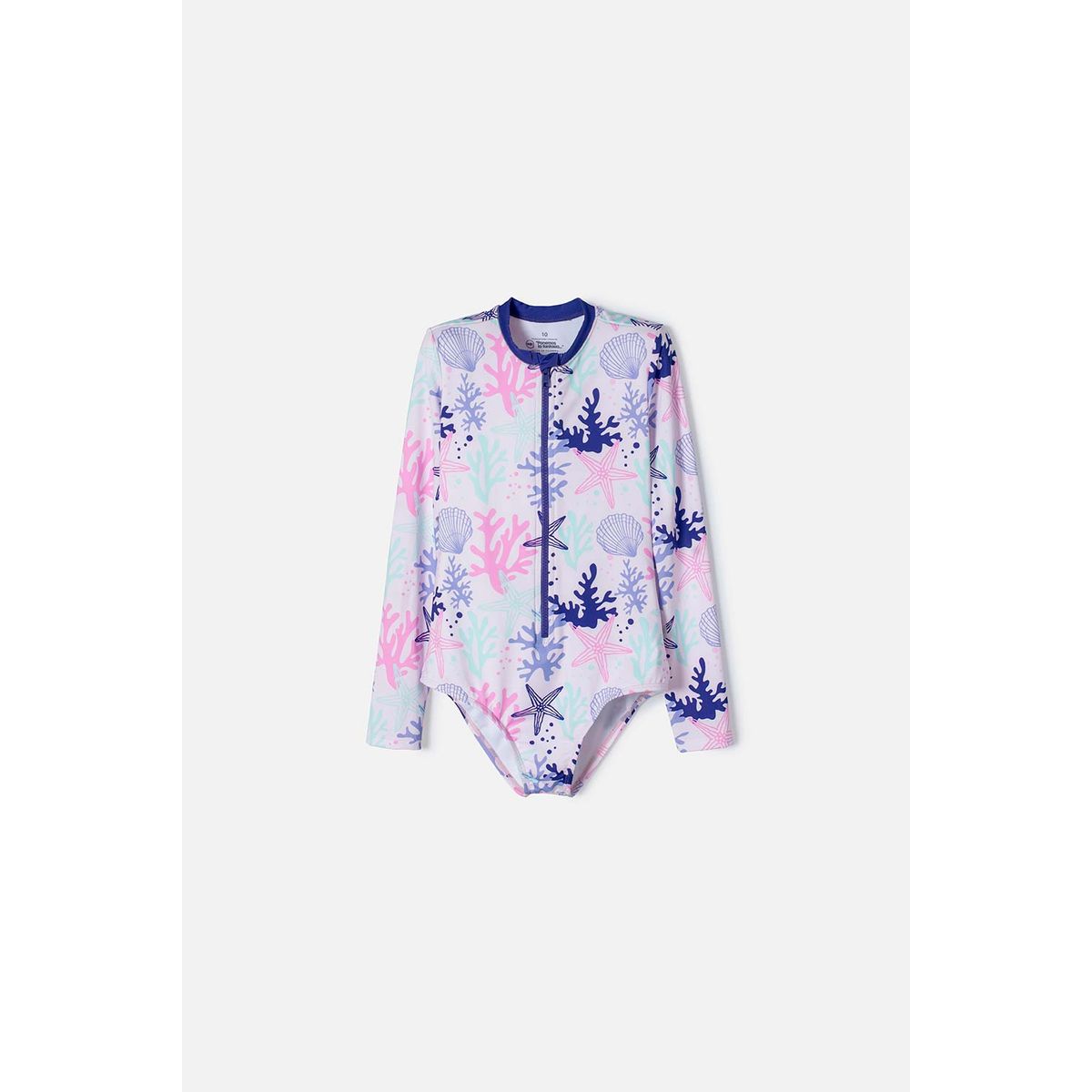 MIC - Vestido de baño Mic manga larga morado para niña