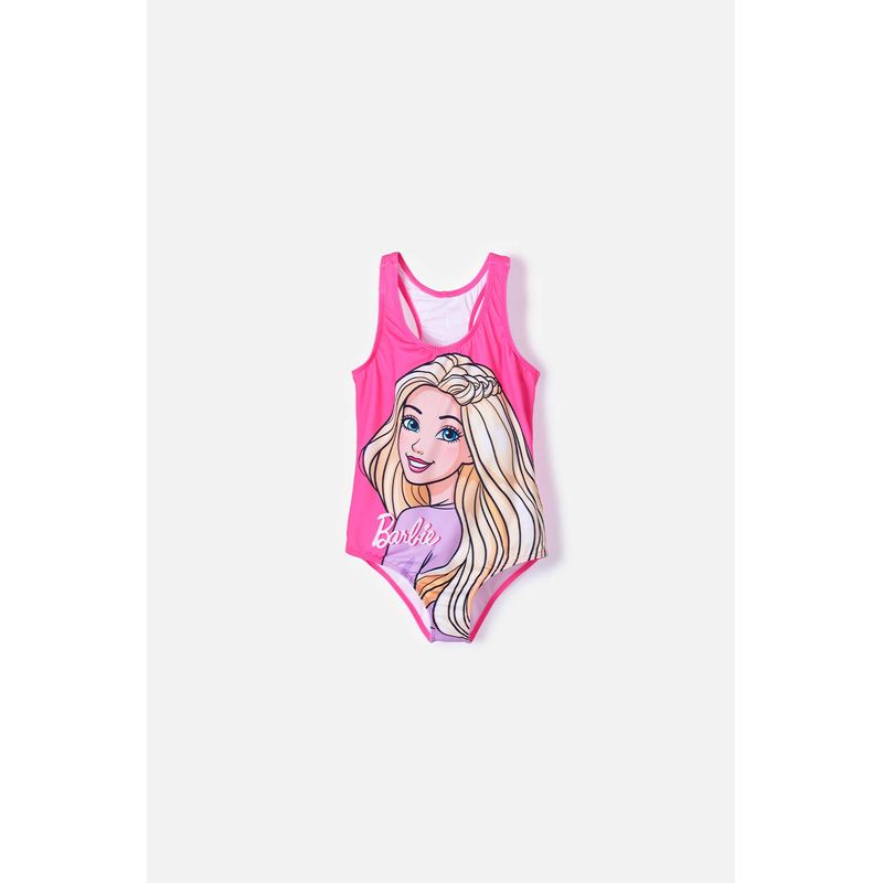 MATTEL - Vestido de Baño Barbie manga sisa para niña