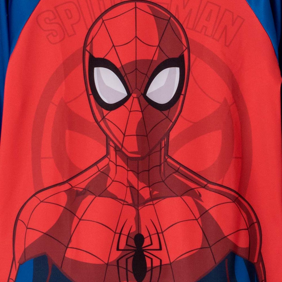 MARVEL - Conjunto de baño de Spider-man manga larga rojo/azul para niño
