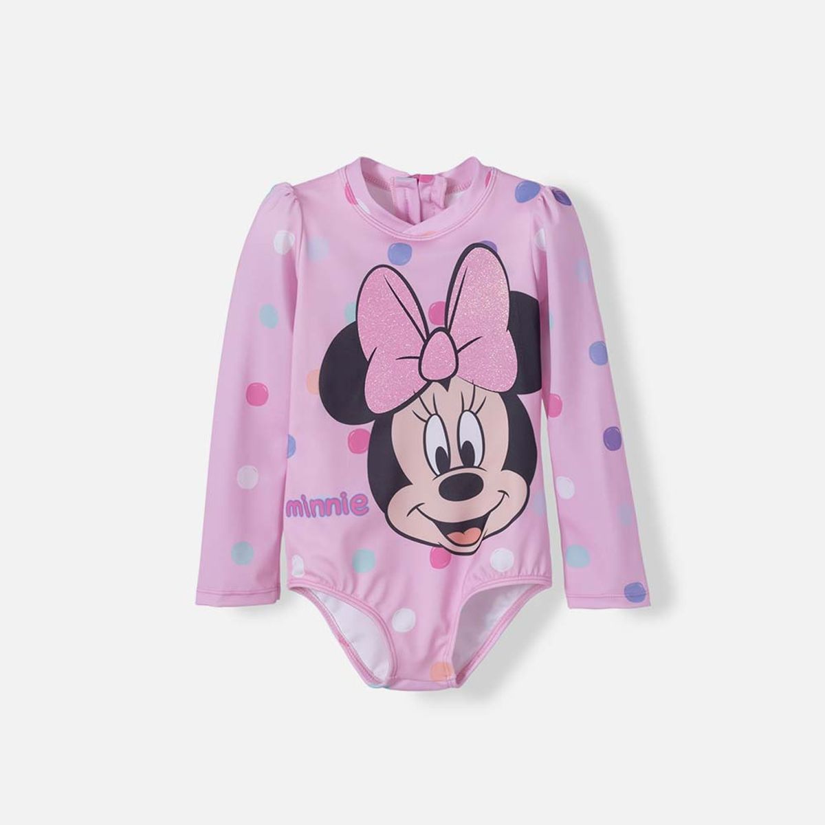 DISNEY - Vestido baño Minnie Mouse rosado para niña 2T a 5T