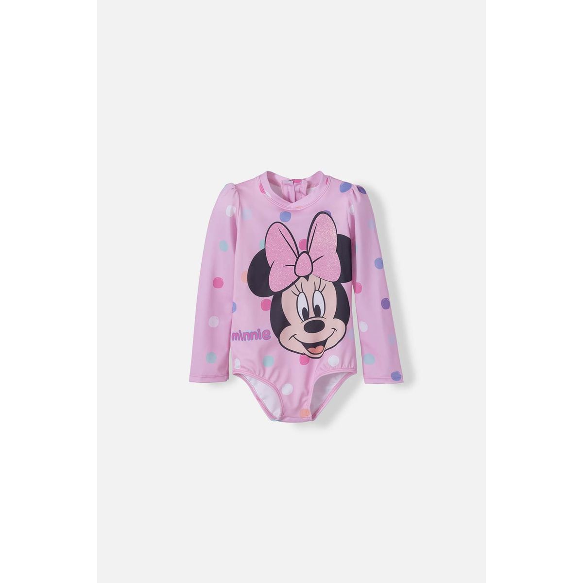 DISNEY - Vestido baño Minnie Mouse rosado para niña 2T a 5T
