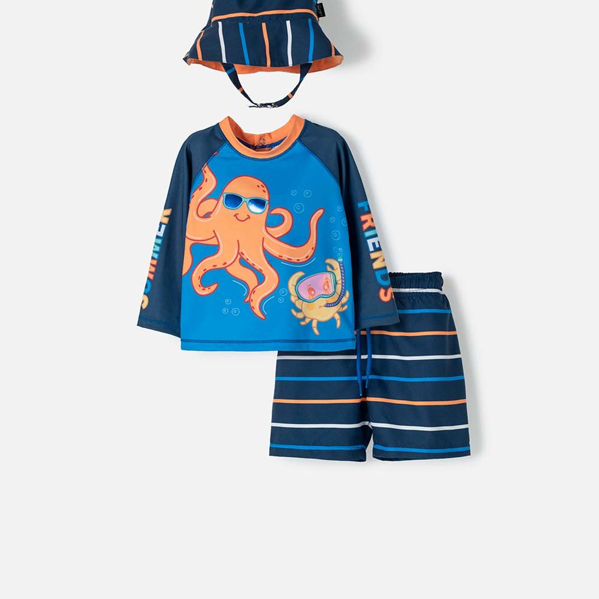 LITTLEMIC - Conjunto de baño LittleMic con gorro bebé niño