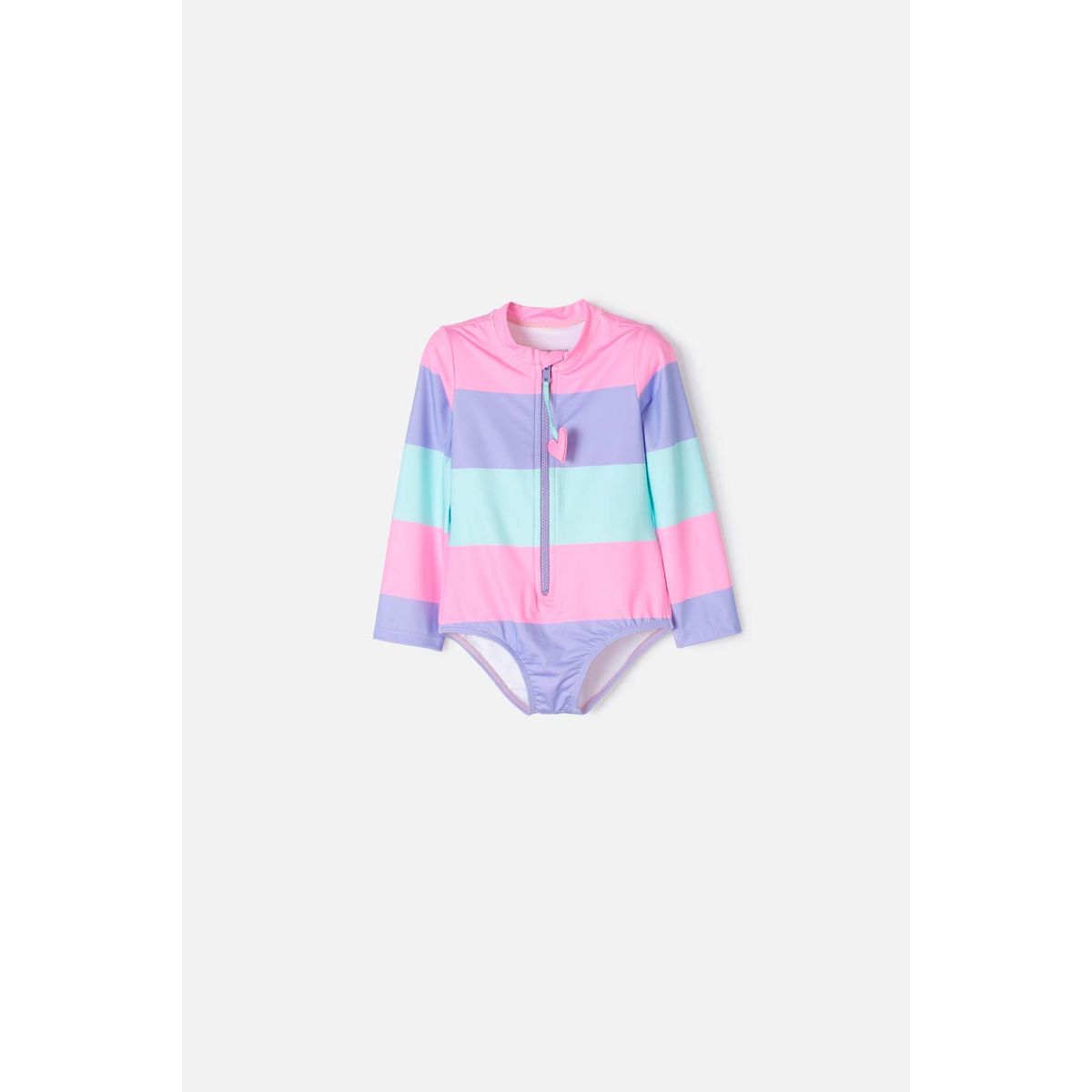 LITTLEMIC - Vestido de baño LittleMic multicolor manga larga para niña 2T a 5T