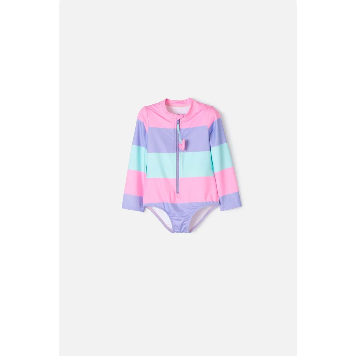 LITTLEMIC - Vestido de baño LittleMic multicolor manga larga para niña 2T a 5T