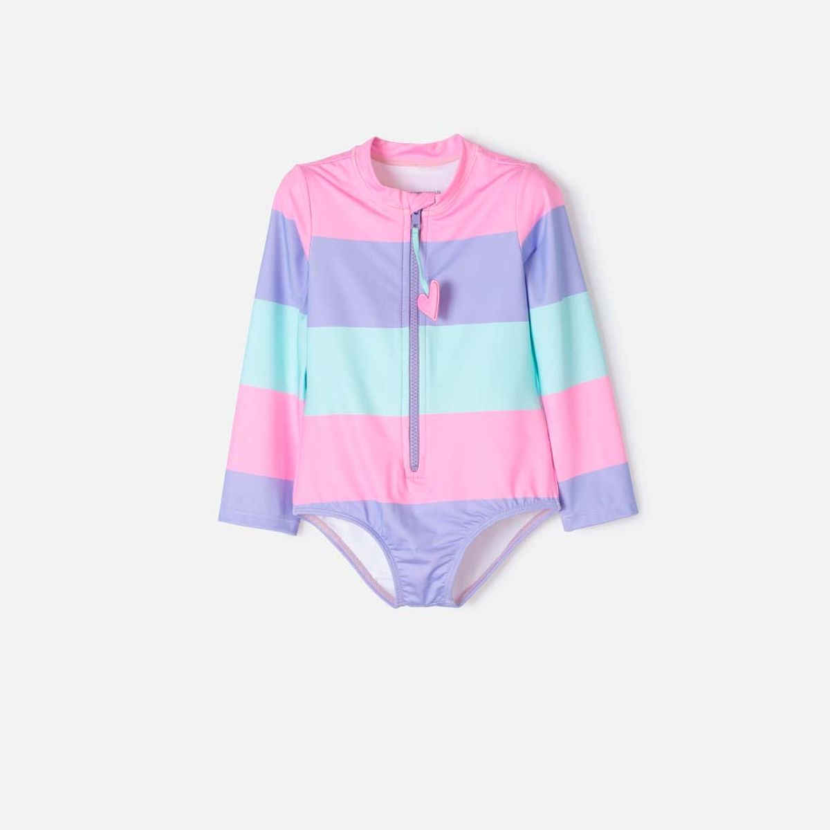 LITTLEMIC - Vestido de baño LittleMic multicolor manga larga para niña 2T a 5T