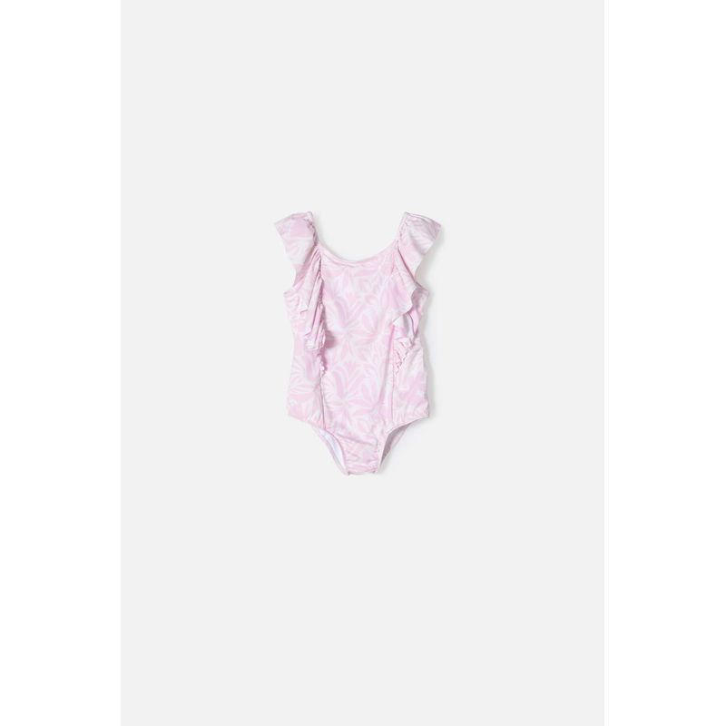 LITTLEMIC - Vestido de baño de Littlemic rosado para niña 2T a 5T