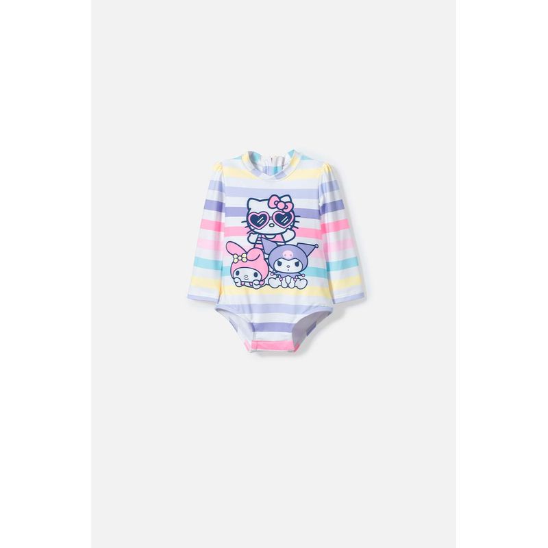 HELLO KITTY - Traje de baño de Hello Kitty multicolor manga larga para bebé niña
