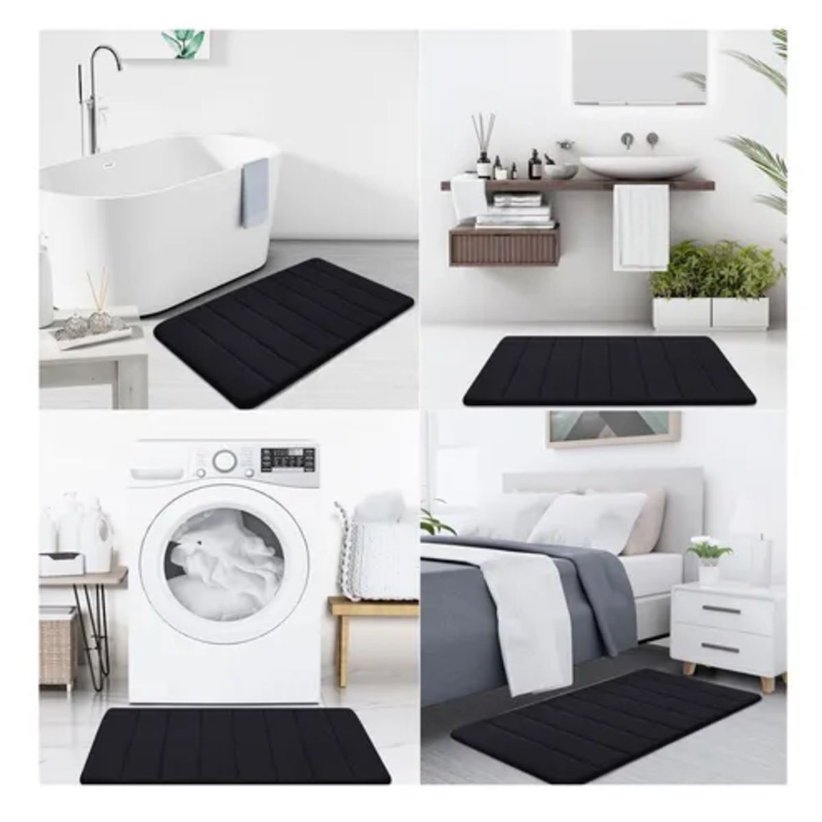 BUGATTY - Tapetes De Baño De Espuma Viscoelástica Suaves Antideslizan