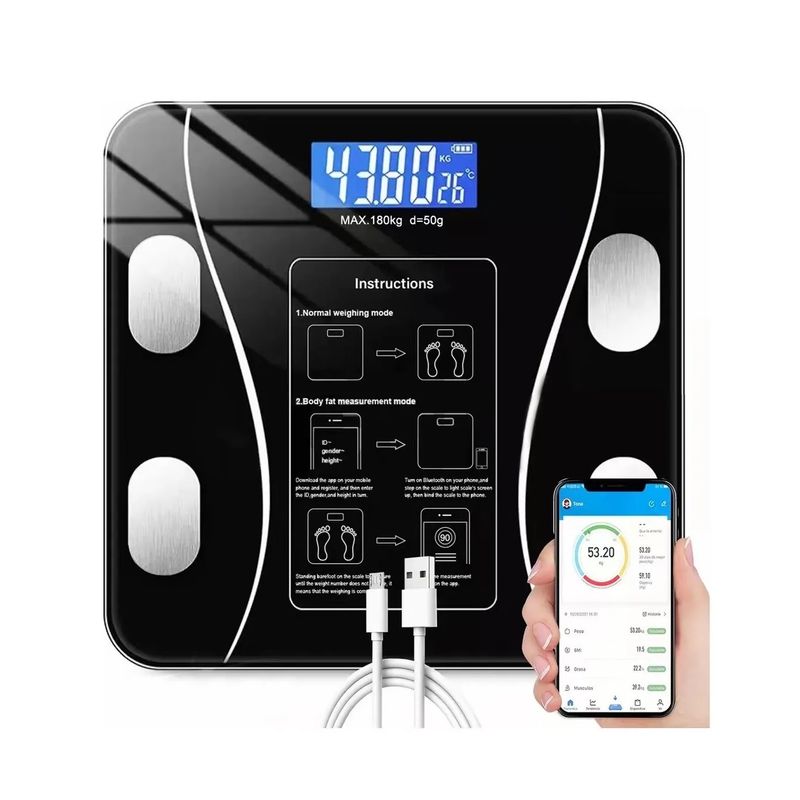 GENERICO - Báscula Inteligente Digital Bluetooth Por Aplicación