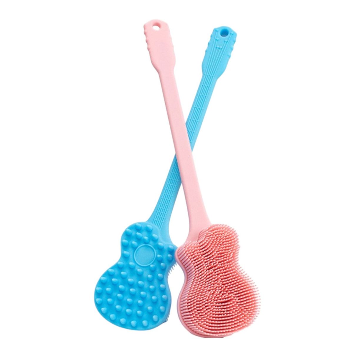 GENERICO - Cepillo De Baño Exfoliante Espalda Silicona Con Mango Largo