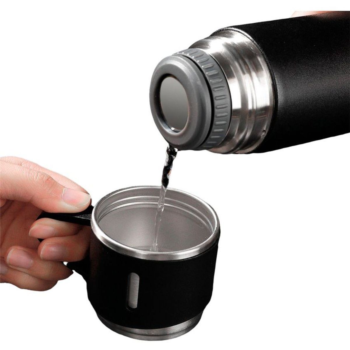 MULTIPLACE COLOMBIA - Termo bebidas calientes y frías 500 ml en acero inoxidable fino Negro