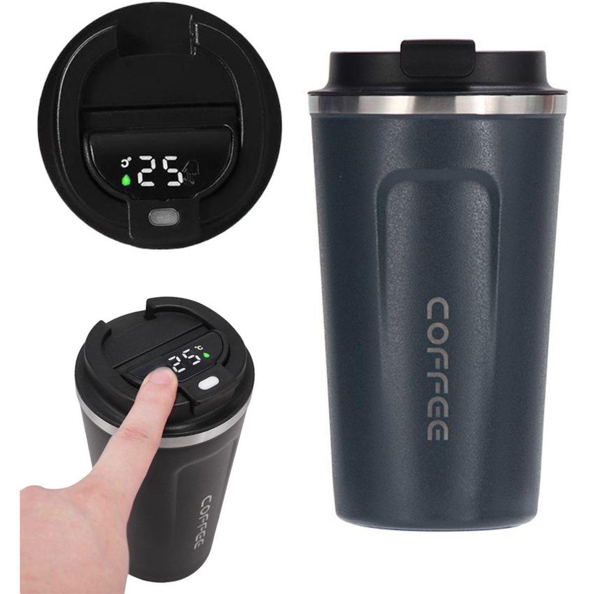 MULTIPLACE COLOMBIA - Vaso termo para oficina de cafe o bebidas calientes AZUL-