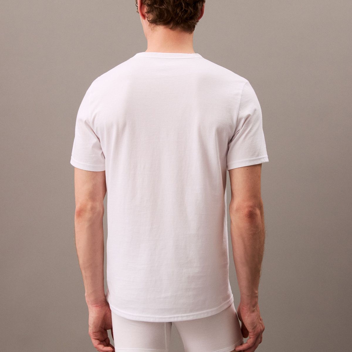 CALVIN KLEIN - Camiseta blanca de dormir con logotipo bordado Calvin Klein