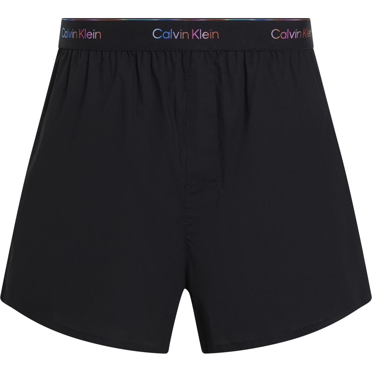 CALVIN KLEIN - Pantaloneta negra de pijama de popelín de algodón - Pride Calvin Klein