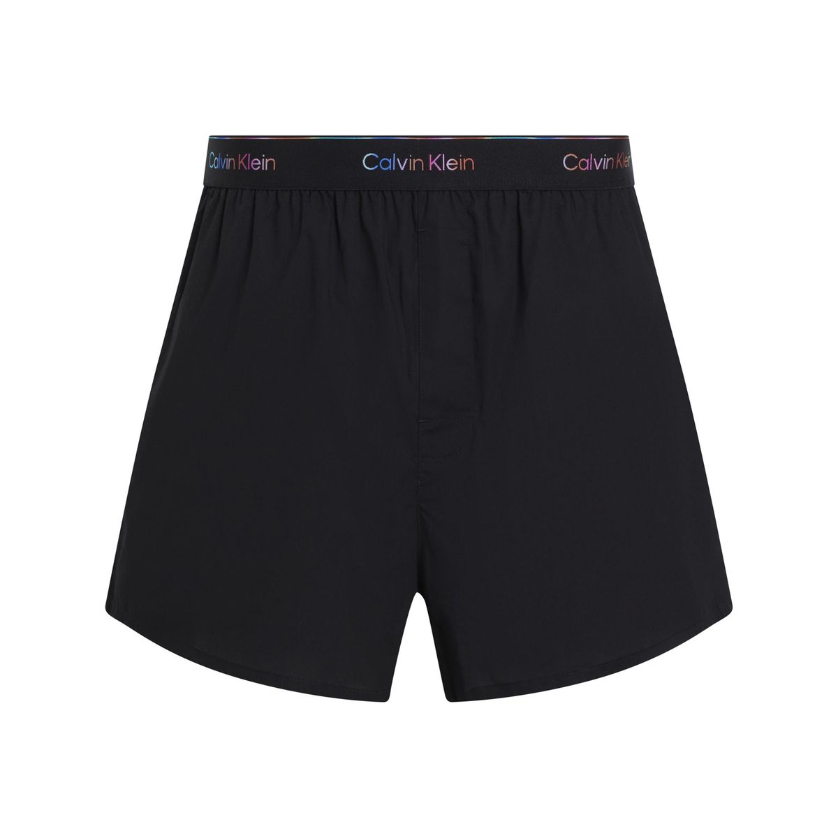 CALVIN KLEIN - Pantaloneta negra de pijama de popelín de algodón - Pride Calvin Klein