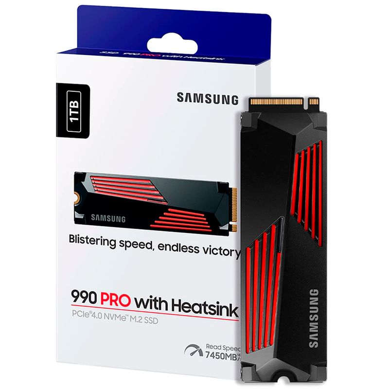 SAMSUNG - Unidad Sólida M.2 Samsung 990 PRO 1TB 7.450/6.900MB/s (Heatsink)