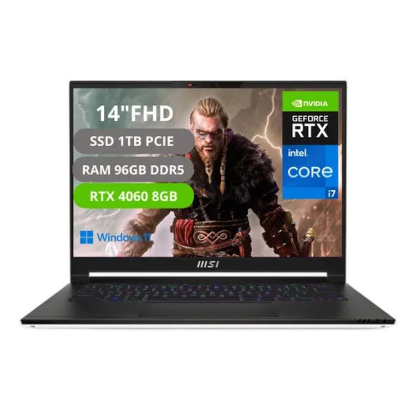 MSI - PORTATIL MSI STEALTH 14 STUDIO INTEL CORE I7 13620H RAM 96GB SSD 1TB RTX 4060 14" FHD