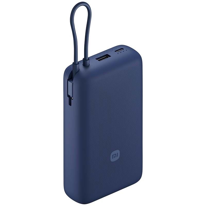 XIAOMI - Xiaomi 33W Power Bank 20000mAh Cable Integrado Azul