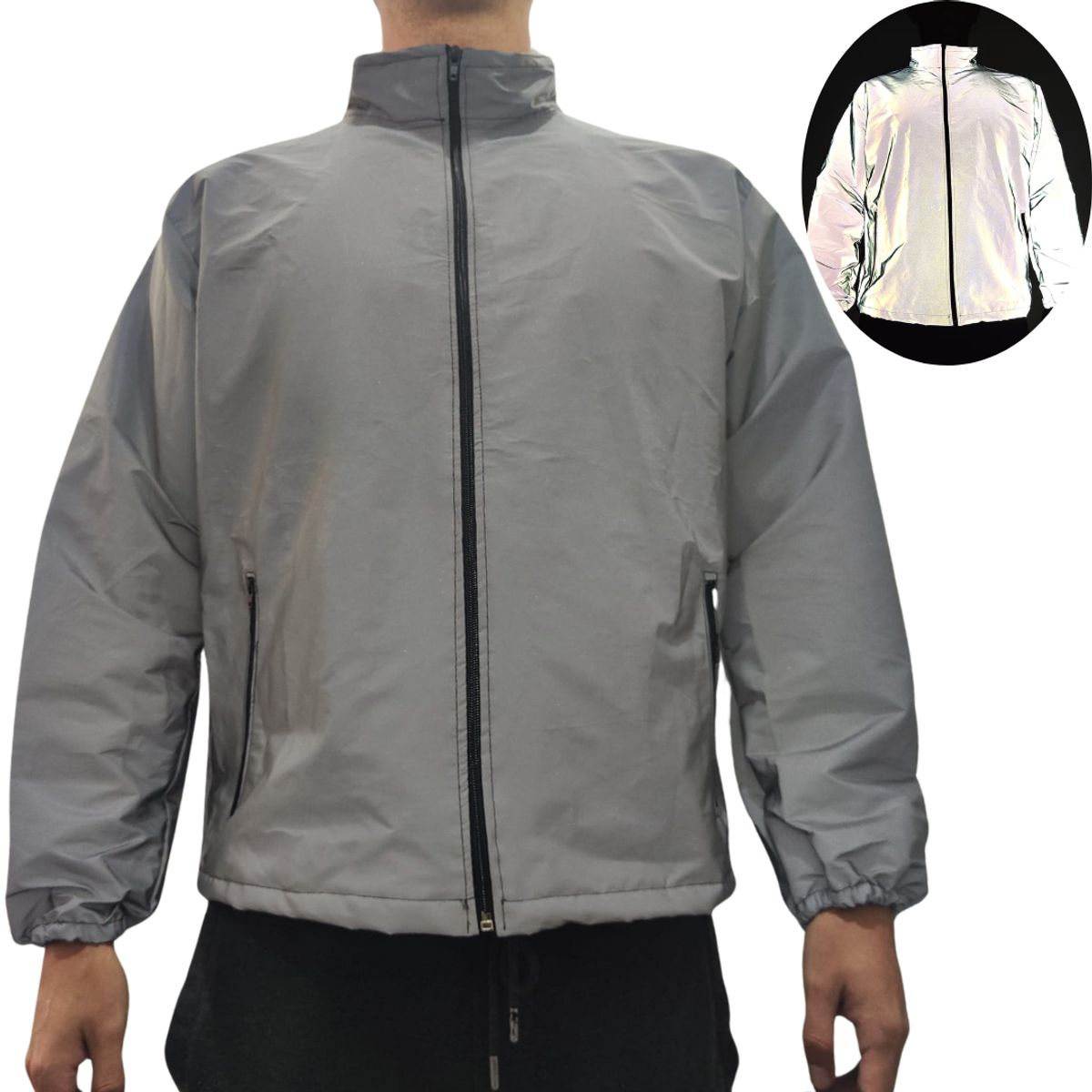 SPORT - Chaqueta Reflectiva Rompevientos Moto Ciclismo Deportes