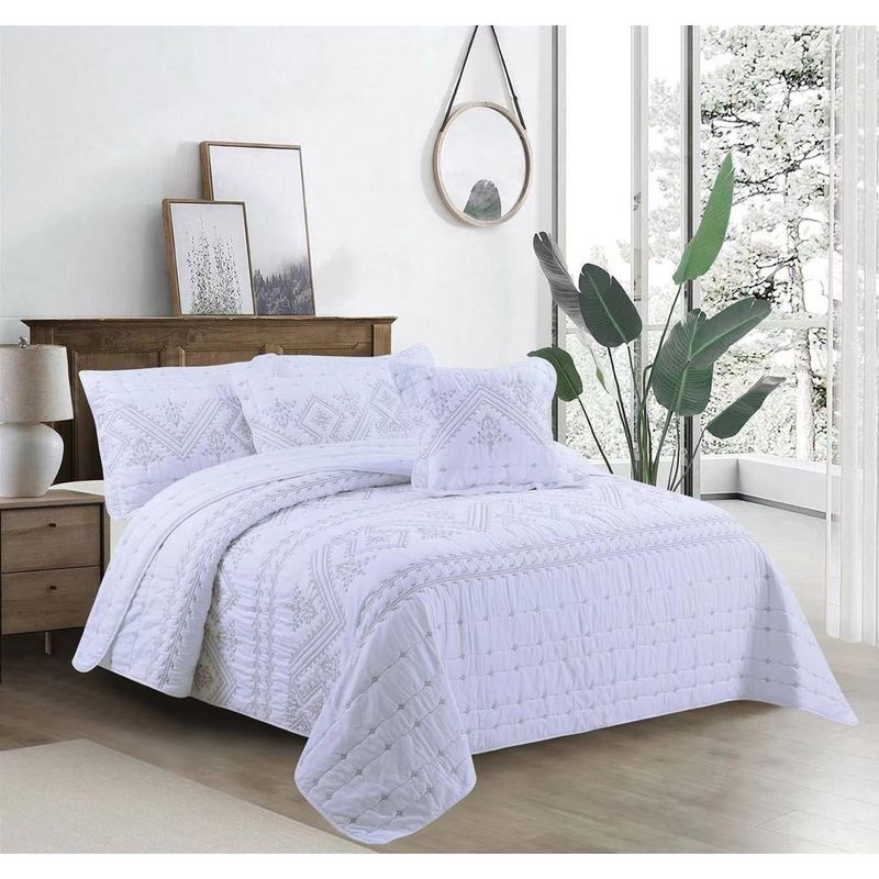 ROYALE SAN MARTY - Sobrecama Bordado Doble (1,40) Royale San Marty, 5 Piezas.