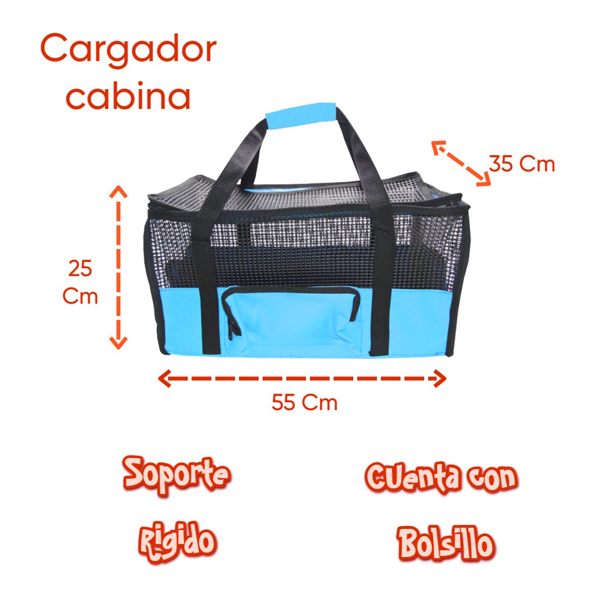 HALLY PET - Maletin Cargador Cabina + Cobija Grande Negro