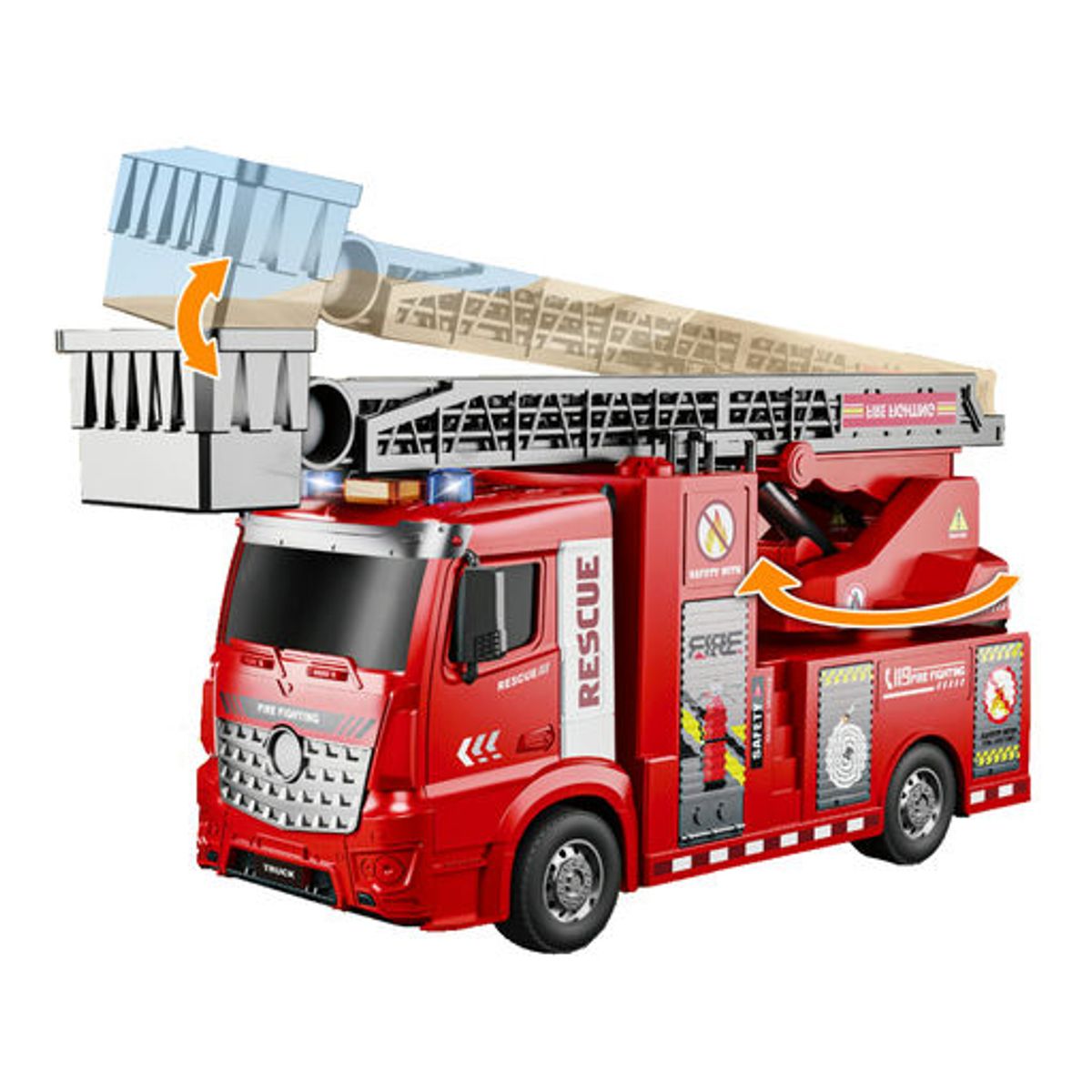 OX TOYS - CARRO BOMBERO A FRICCION ESCALA 124 OW25234