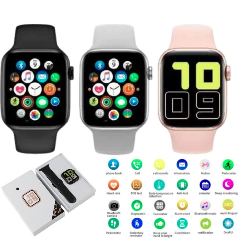 GENERICO - Reloj inteligente smartwatch t500 táctil bluetooth Android y iOS