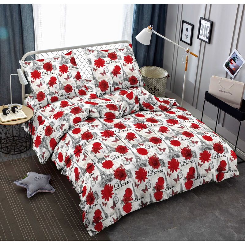 SIRENITAS - Juego de sabanas Cama Semidoble Blanco Paris Floral