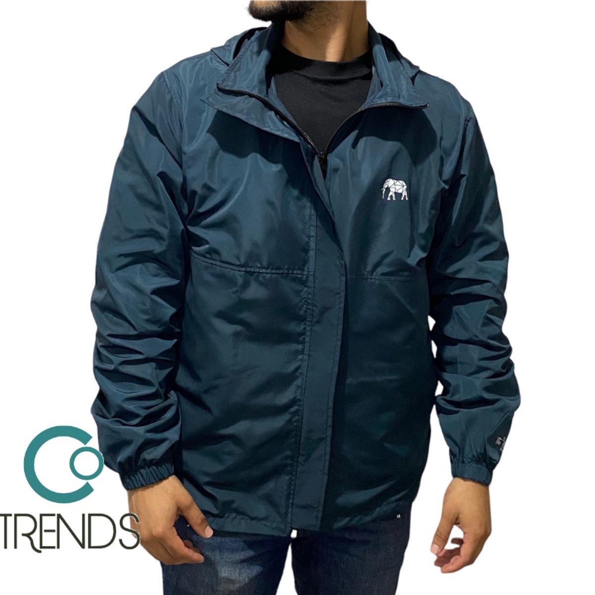 CO TRENDS - Chaqueta Rompevientos SAFARY Azul Petroleo