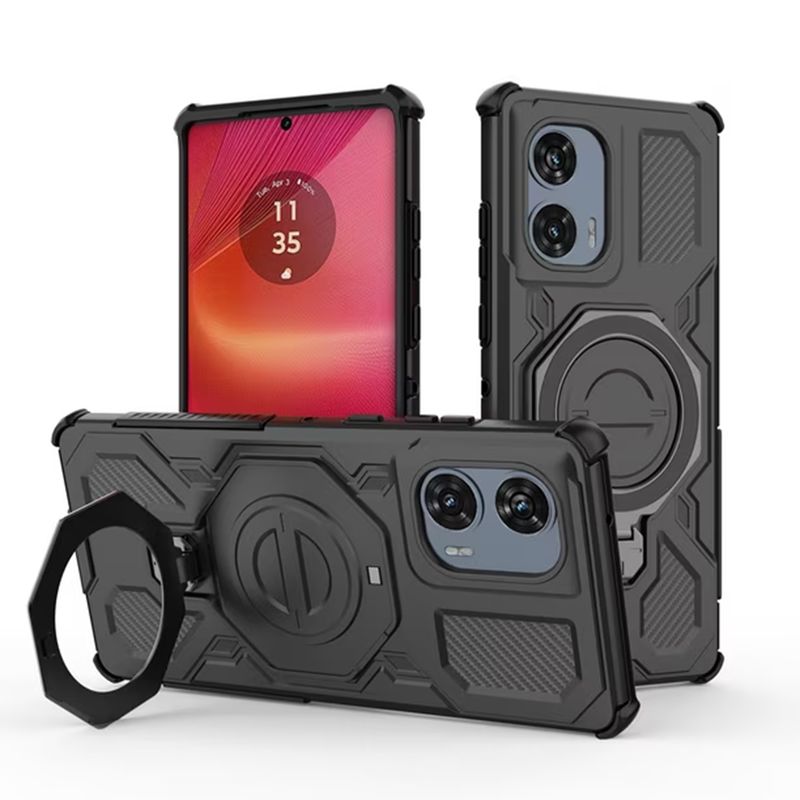 GENERICO - Armadura Case Protector Compatible Motorola G85 Y Edge 50 Fusion Negro